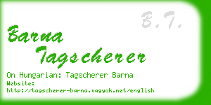 barna tagscherer business card